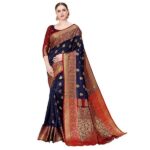 Anarva-Women’s-Kanchipuram-Silk-Blend-Saree-With-blouse-piece