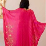 Hot-Pink-Leheriya-Printed-Kaftan-With-Inner-1